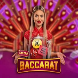 Mega Baccarat slot logo by Pragmatic Play at Celsius Casino
